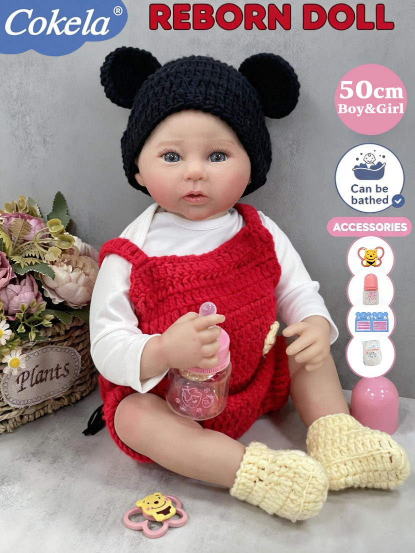 Reborn Baby Doll Silicone Realistic - 코켈라 20인치/50cm 실제 아기와 똑같은 모습의