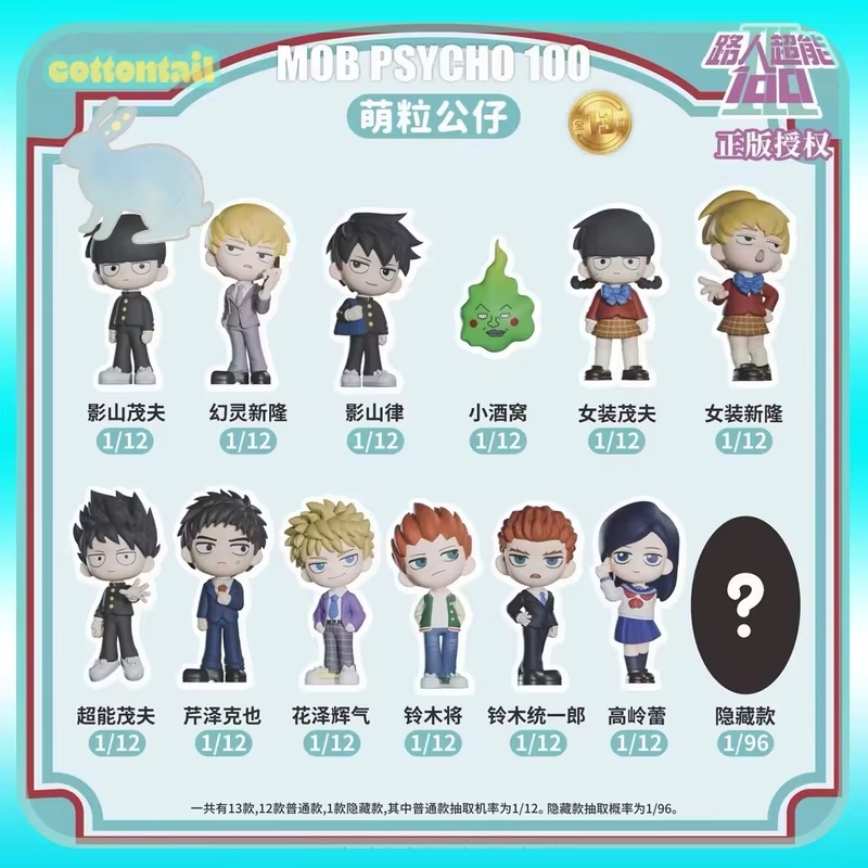 코튼테일, 모브 사이코 100 미니 피규어, 블라인드  - Anime Action Figure Blind Box 리뷰 및 가격