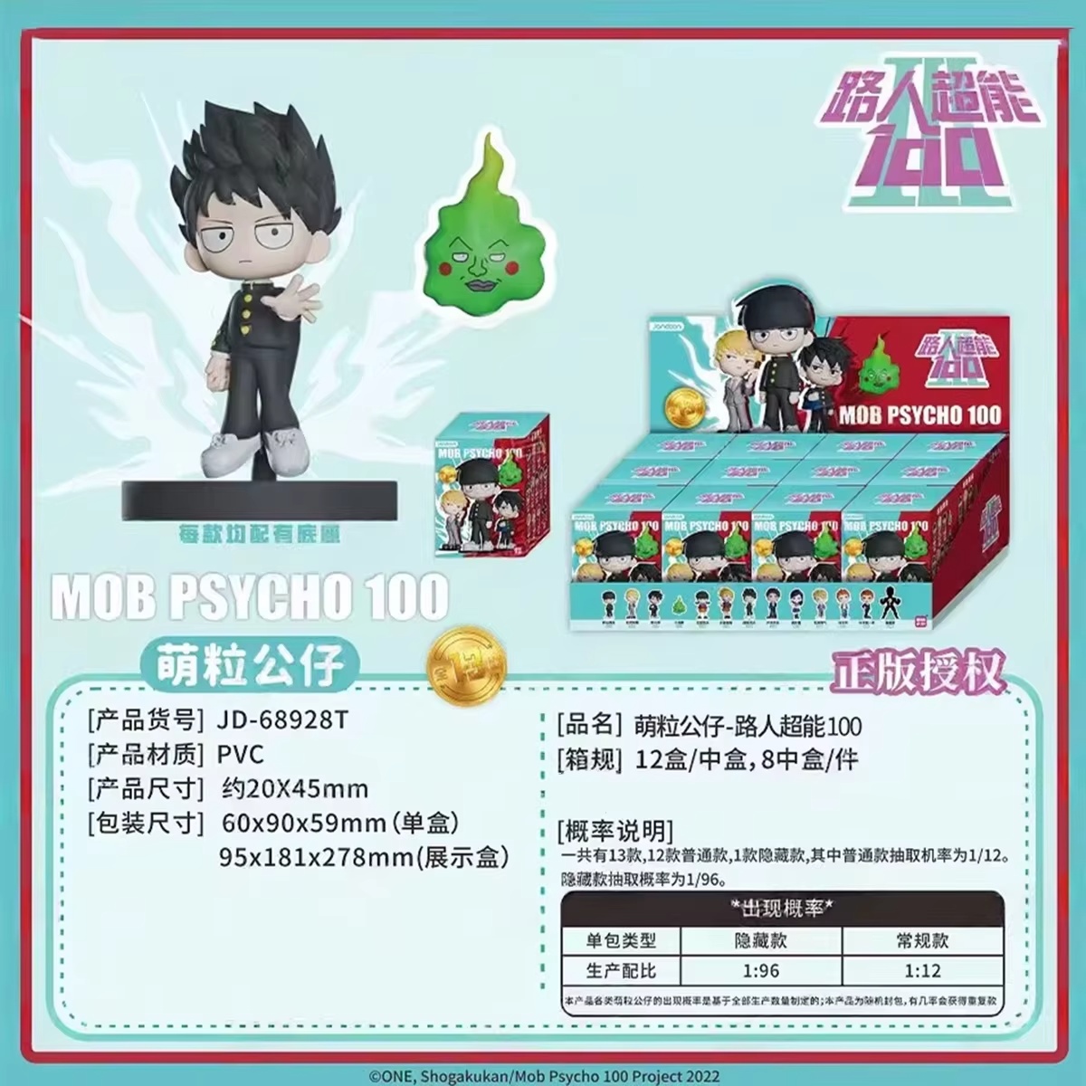 코튼테일, 모브 사이코 100 미니 피규어, 블라인드  - Anime Action Figure Blind Box 리뷰 및 가격