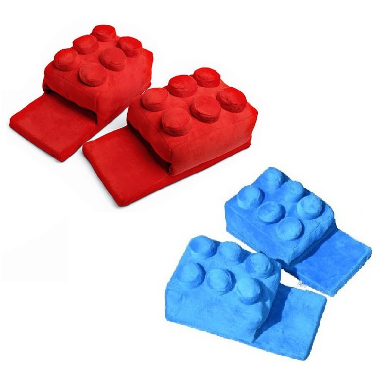 따뜻한 벽돌 모양 슬리퍼 여성용 겨울 플러시 코튼 실내 - Building Blocks 리뷰 및 가격