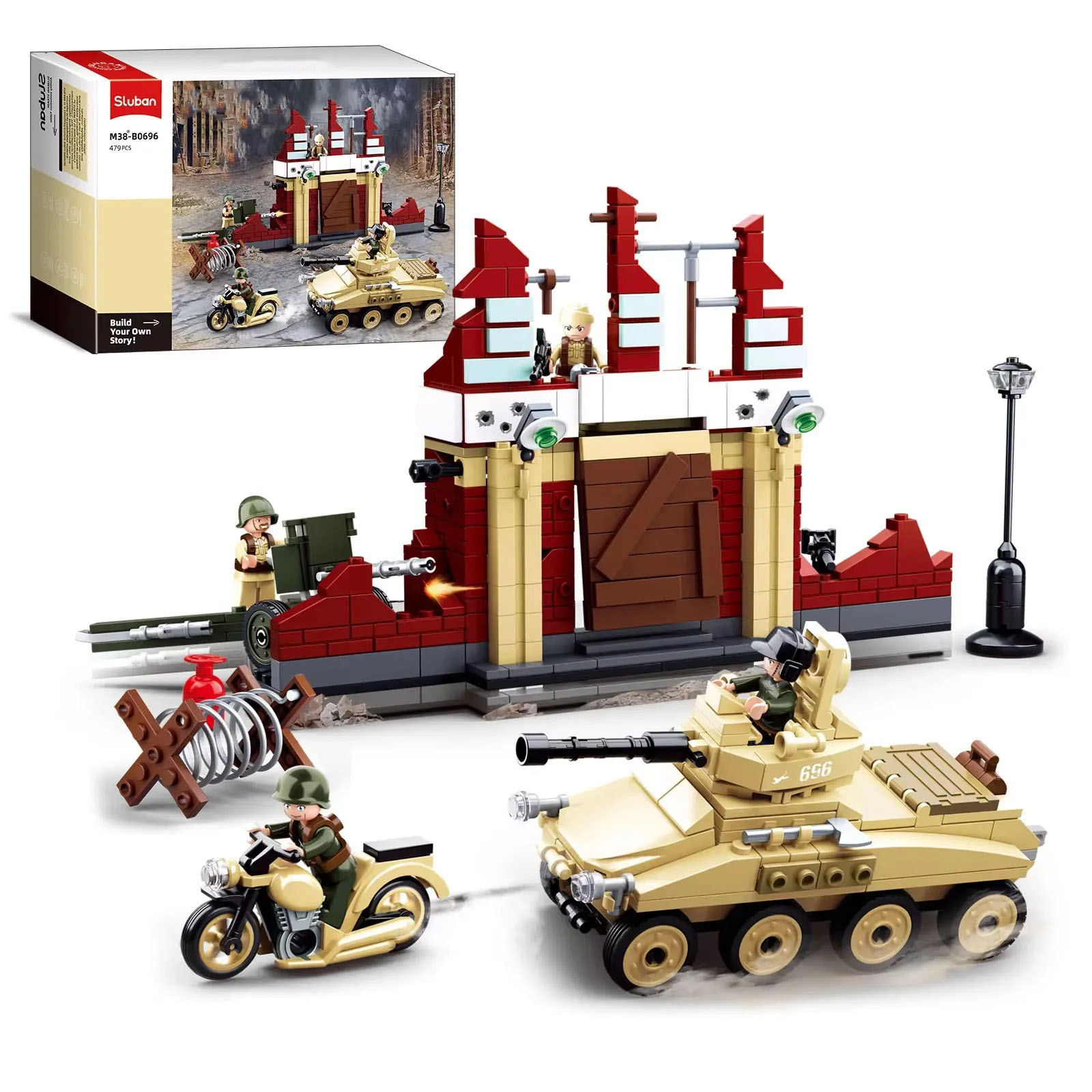 479PCS 군사 탱크 요새 빌딩 블록 세트 박격포 오 - Lego Compatible Military Tank 리뷰 및 가격